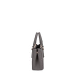 Borsa a Mano in 100% Pu Vegan Leather Grigio