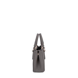 Borsa a Mano in 100% Pu Vegan Leather Grigio