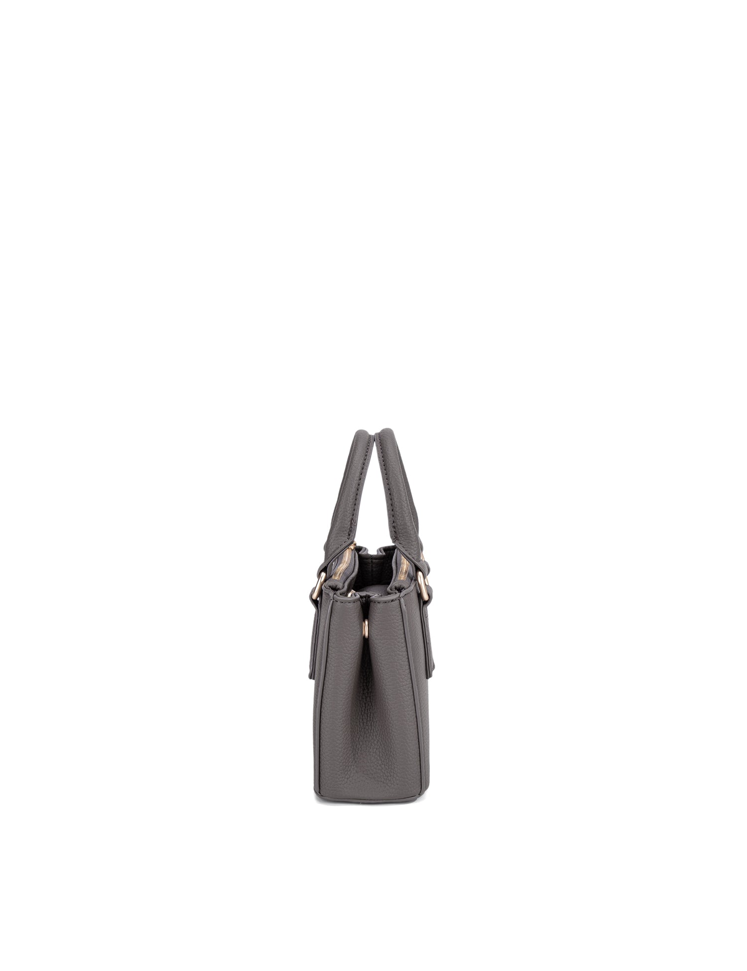 Borsa a Mano in 100% Pu Vegan Leather Grigio