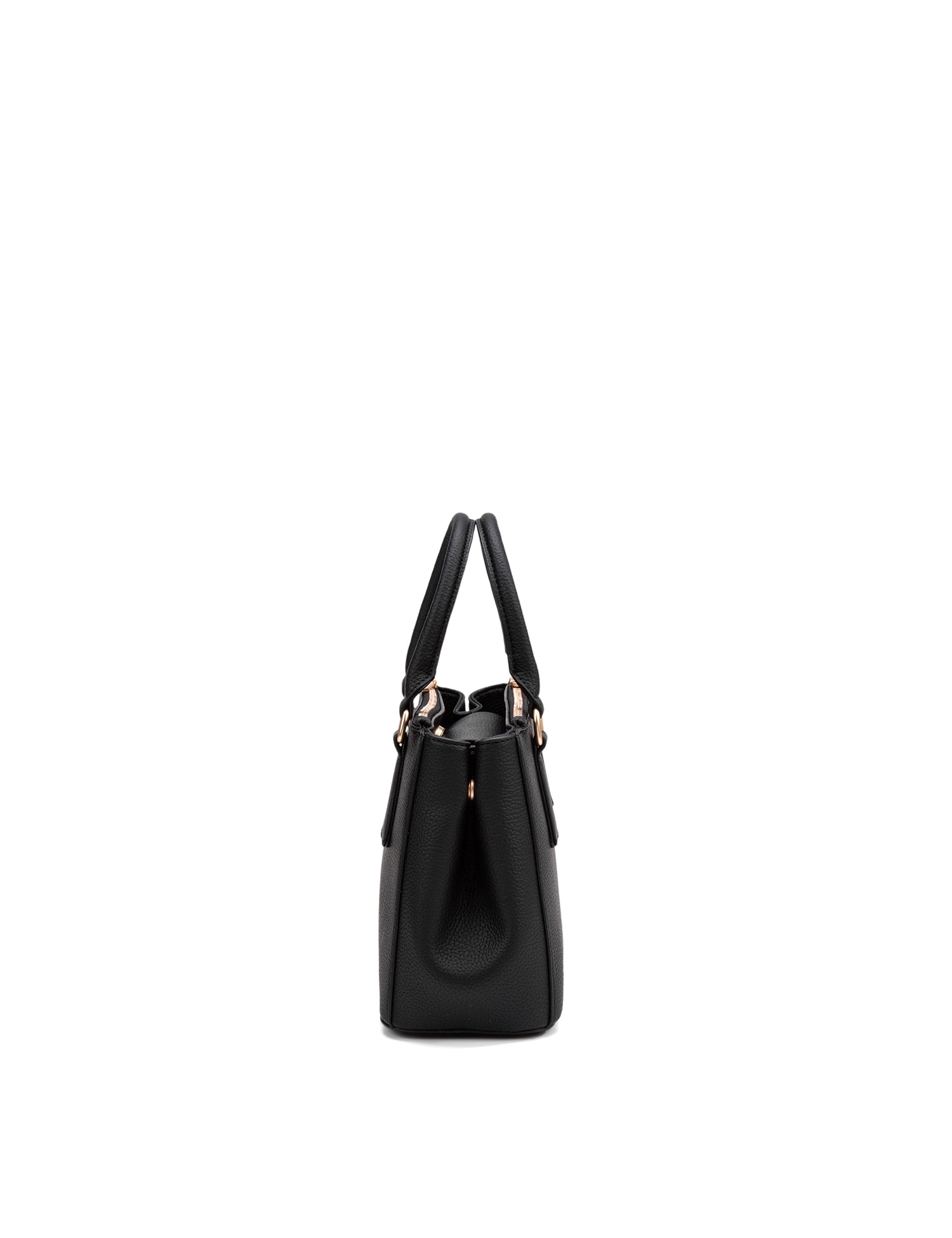 Borsa a Mano in 100% Pu Vegan Leather Nero