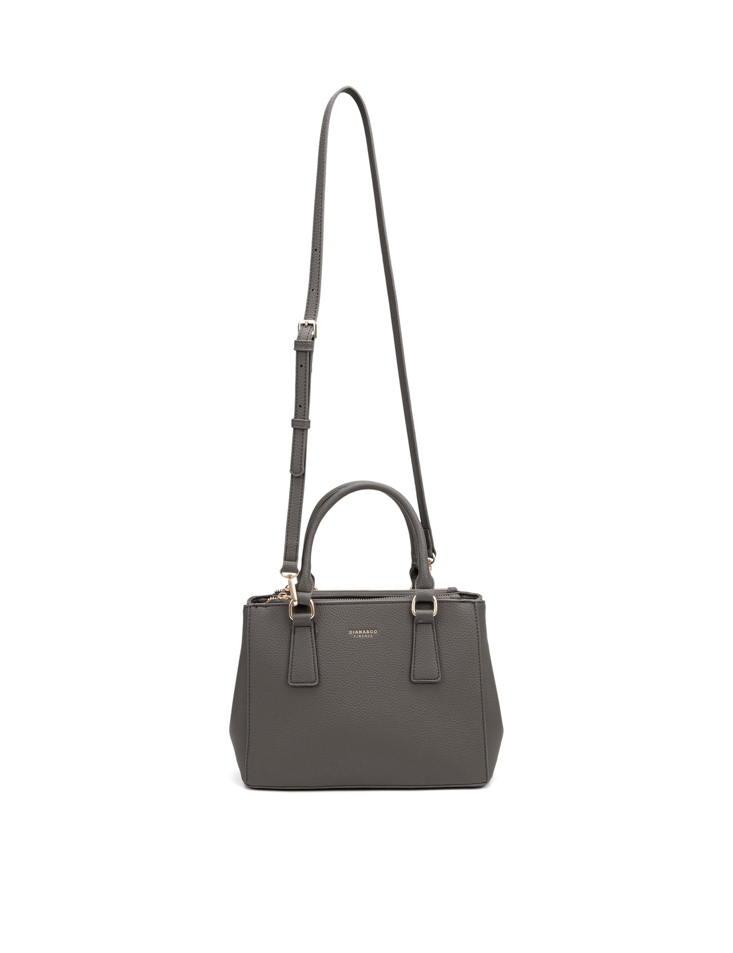 Borsa a Mano in 100% Pu Vegan Leather Grigio