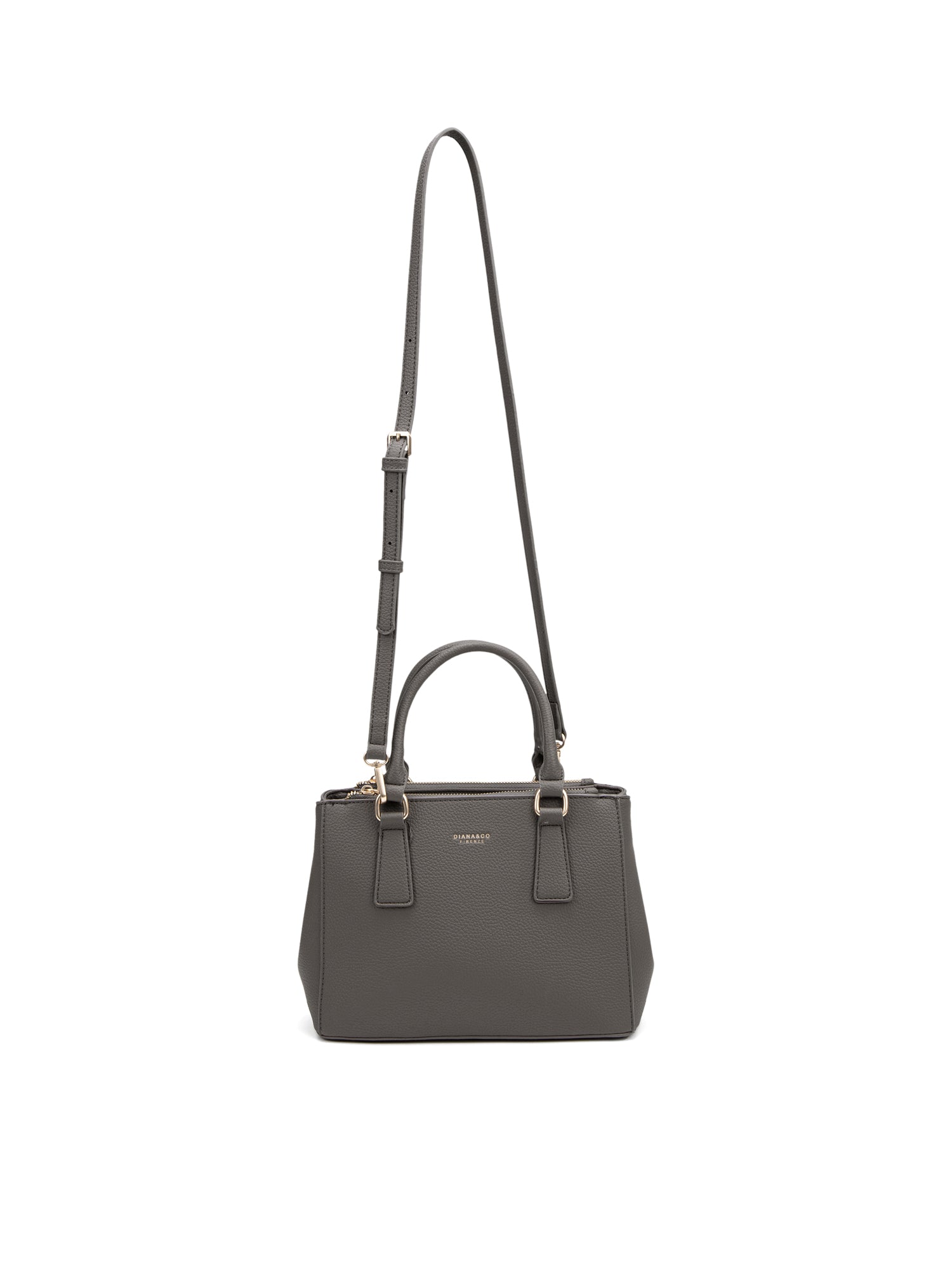Borsa a Mano in 100% Pu Vegan Leather Grigio