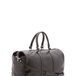 Borsa da viaggio unisex vera pelle 100% cotone 4546-NERO Alessia Firenze