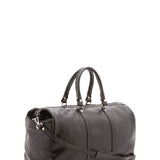 Borsa da viaggio unisex vera pelle 100% cotone 4546-NERO Alessia Firenze