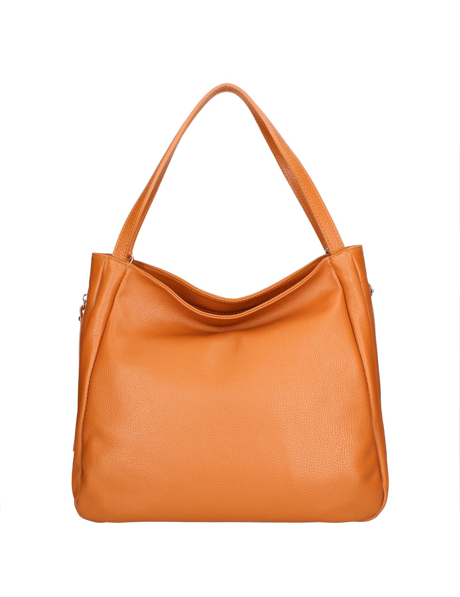 Borsa a spalla da donna Misto pelle e tessuto 07155-D44 CUOIO Roberta Rossi