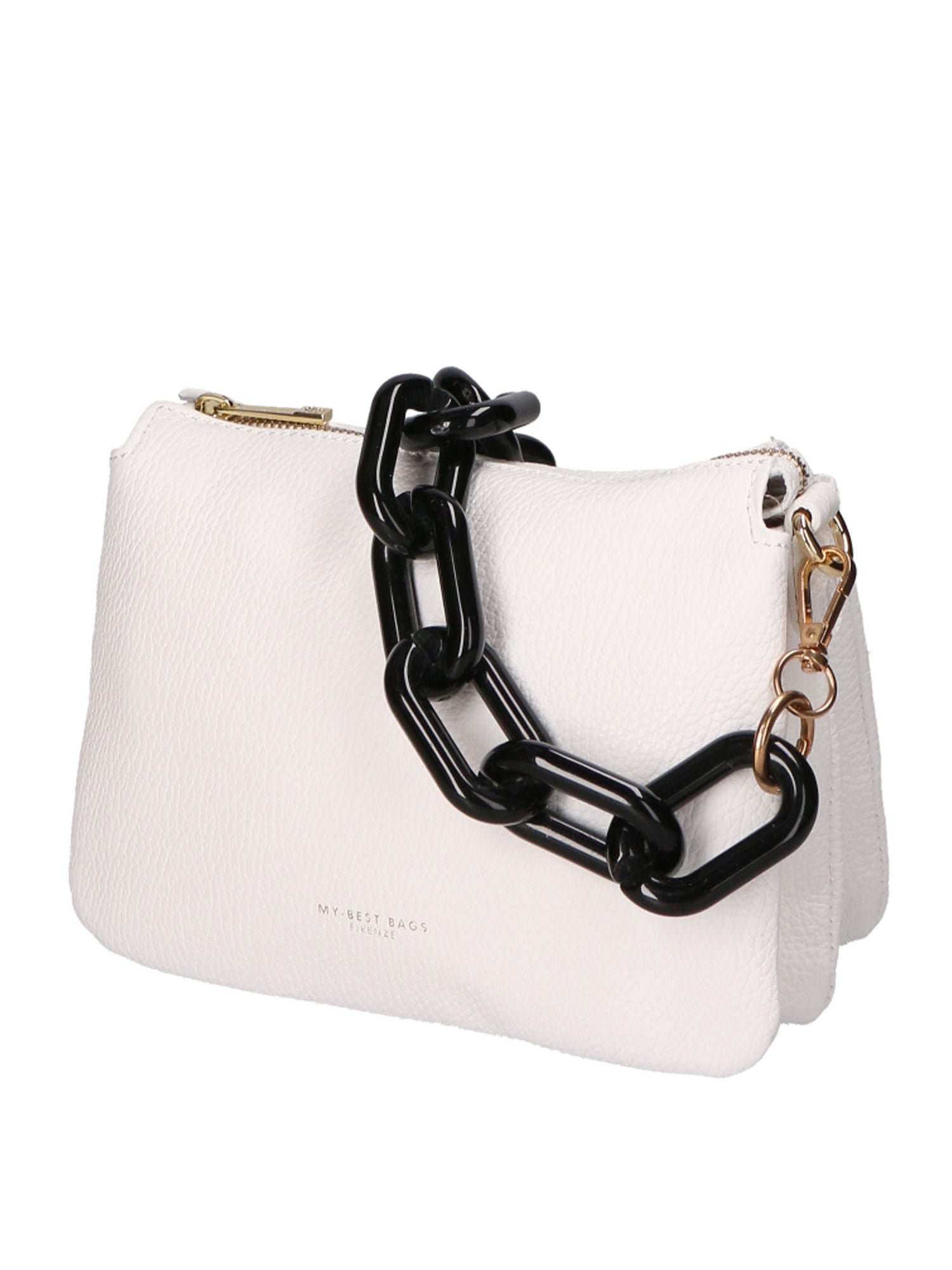 Borsa a spalla da donna Vera pelle italiana MYB-8020-FW-D01 BIANCO My Best Bag