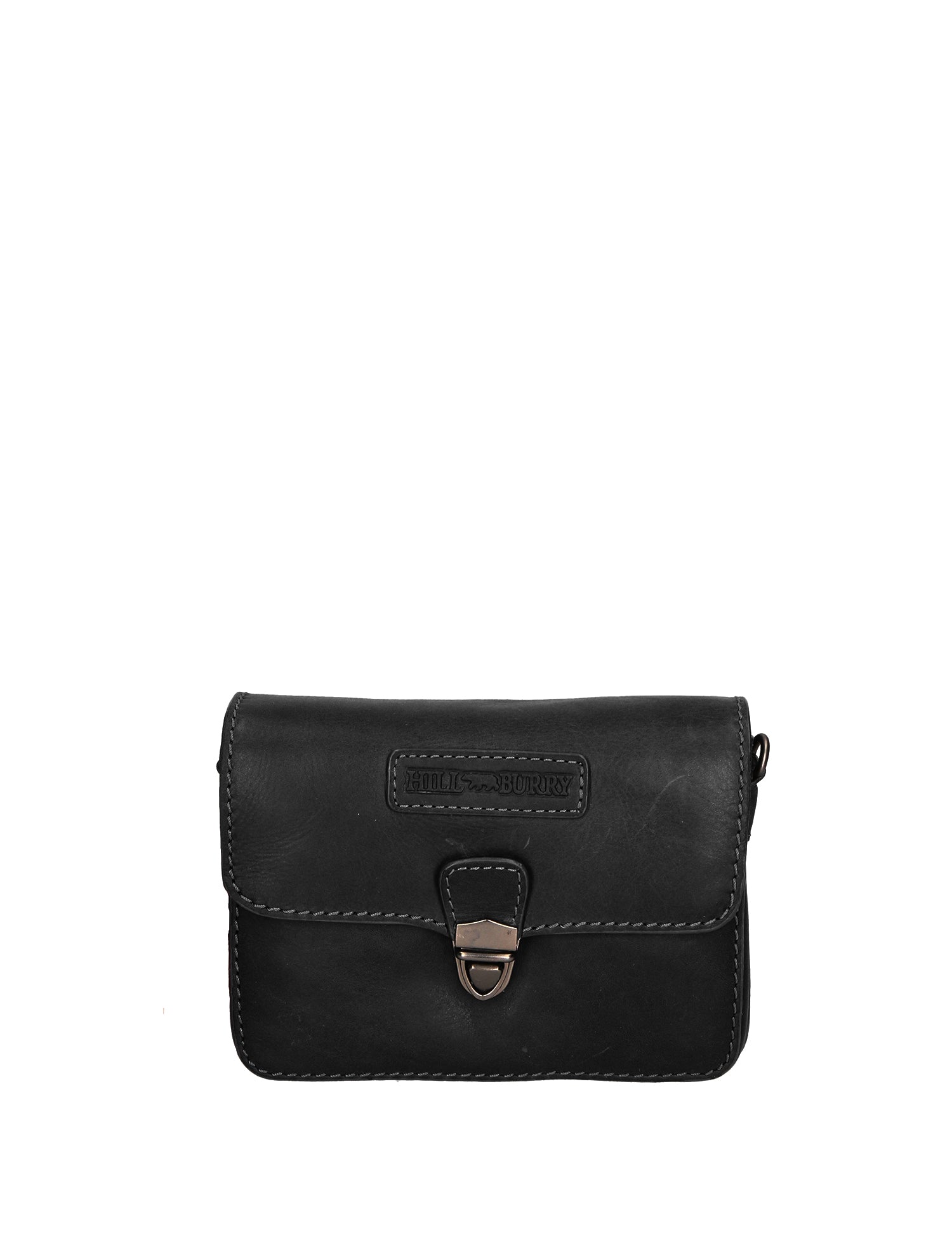 Borsa a tracolla da uomo 100% vera pelle HILB-3279WH-NERO Hill Burry