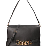 Borsa a spalla da donna Vera pelle JR-W-1160LDO-BLACK-GOLD John Richmond