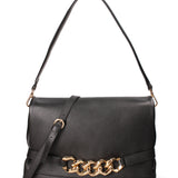 Borsa a spalla da donna Vera pelle JR-W-1160LDO-BLACK-GOLD John Richmond