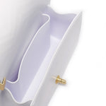 Borsa a mano da donna 100% PVC FLAT S MANHATTAN-OFF BLANC + OFF GOLD Marc Ellis