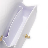 Borsa a mano da donna 100% PVC FLAT S MANHATTAN-OFF BLANC + OFF GOLD Marc Ellis