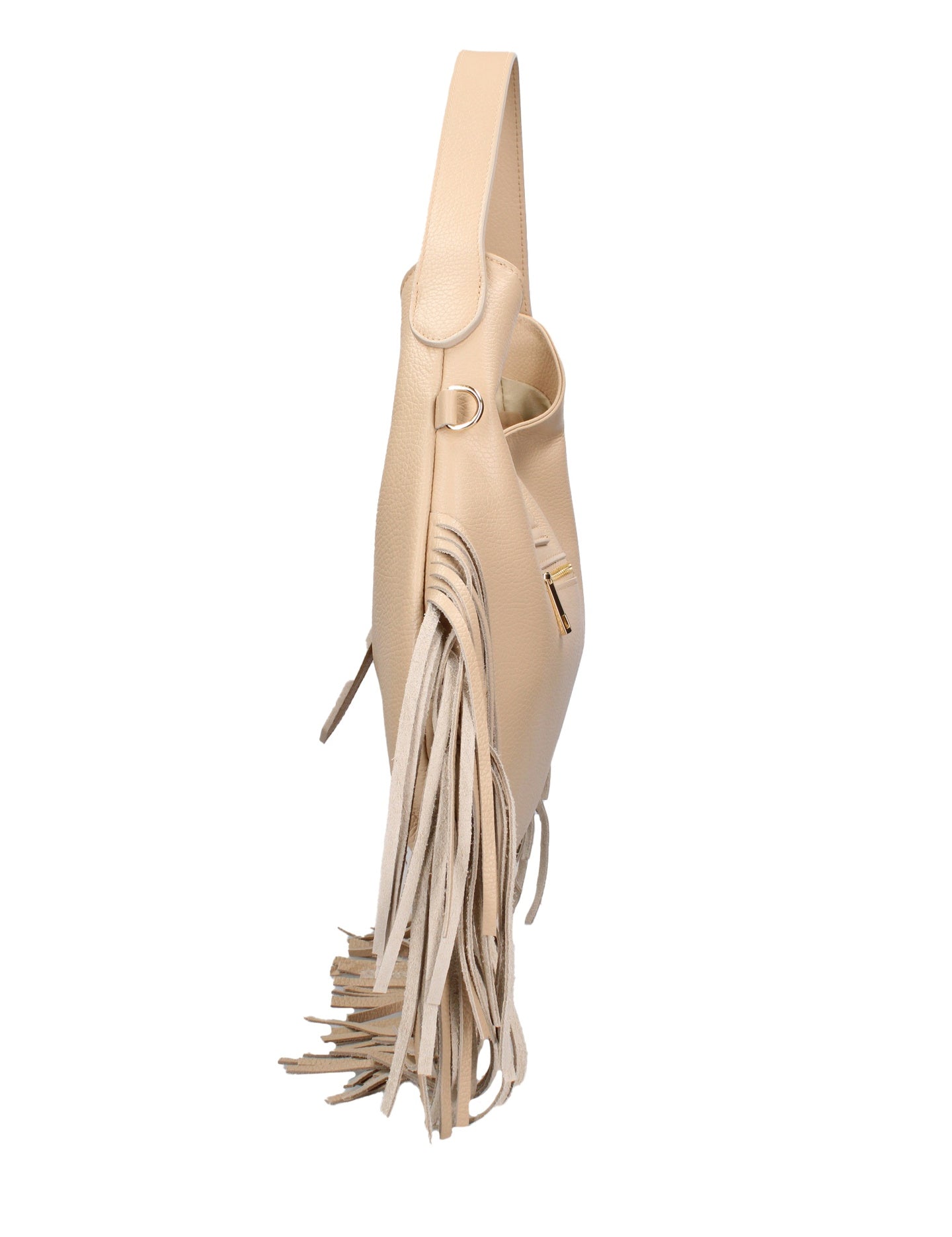 Borsa a Mano in Dollaro Leather Beige Scuro