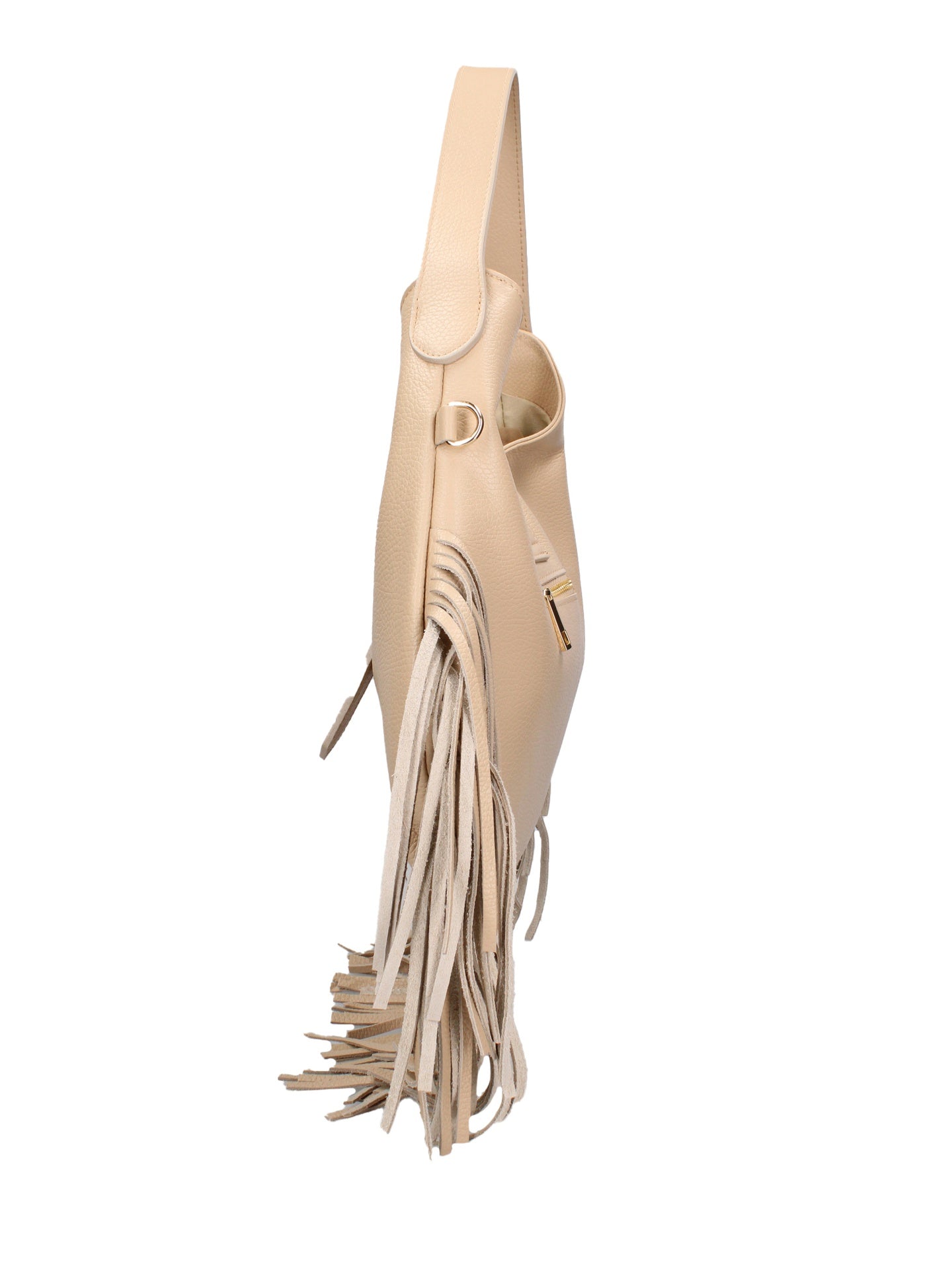 Borsa a Mano in Dollaro Leather Beige Scuro