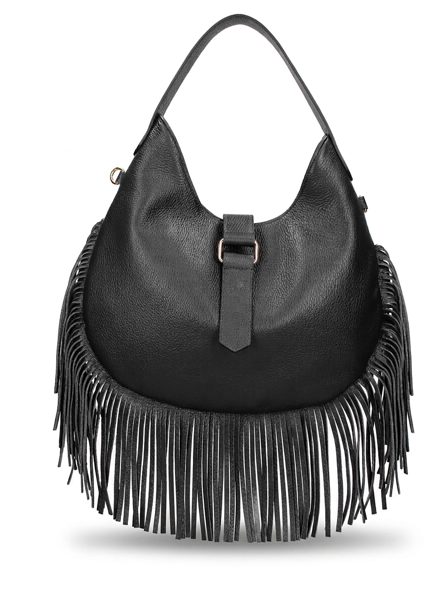 Borsa a Mano in Dollaro Leather Nero