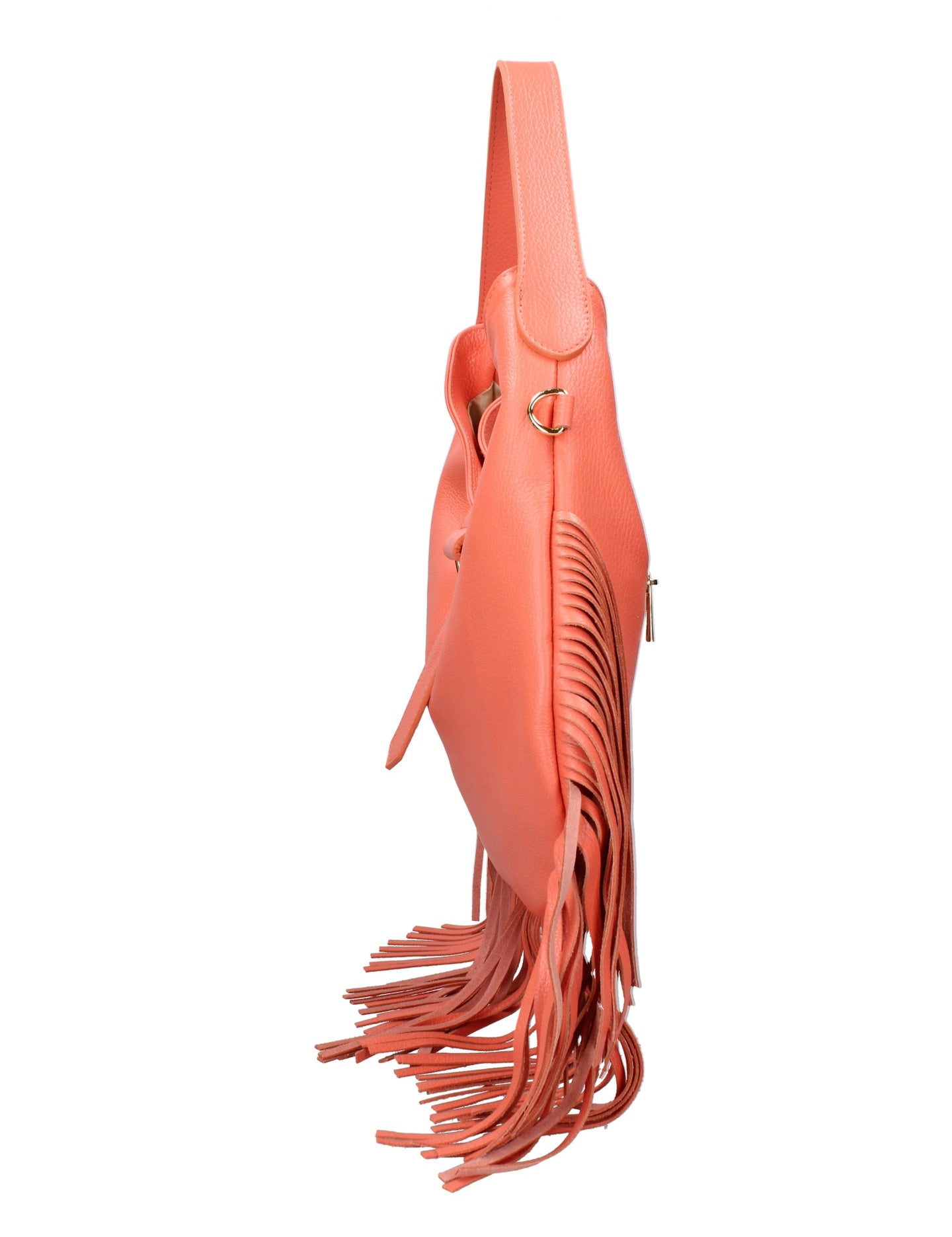 Borsa a Mano in Dollaro Leather Salmone