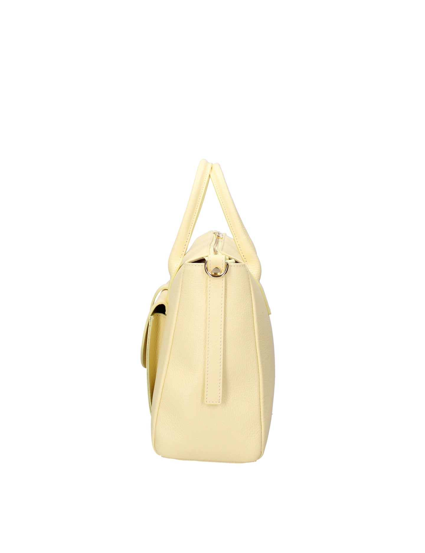 Borsa a Mano in Dollaro Leather Giallo