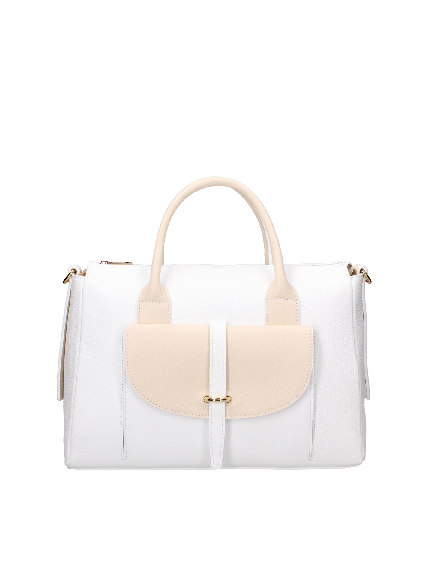 Borsa a Mano in Dollaro Leather Bianco