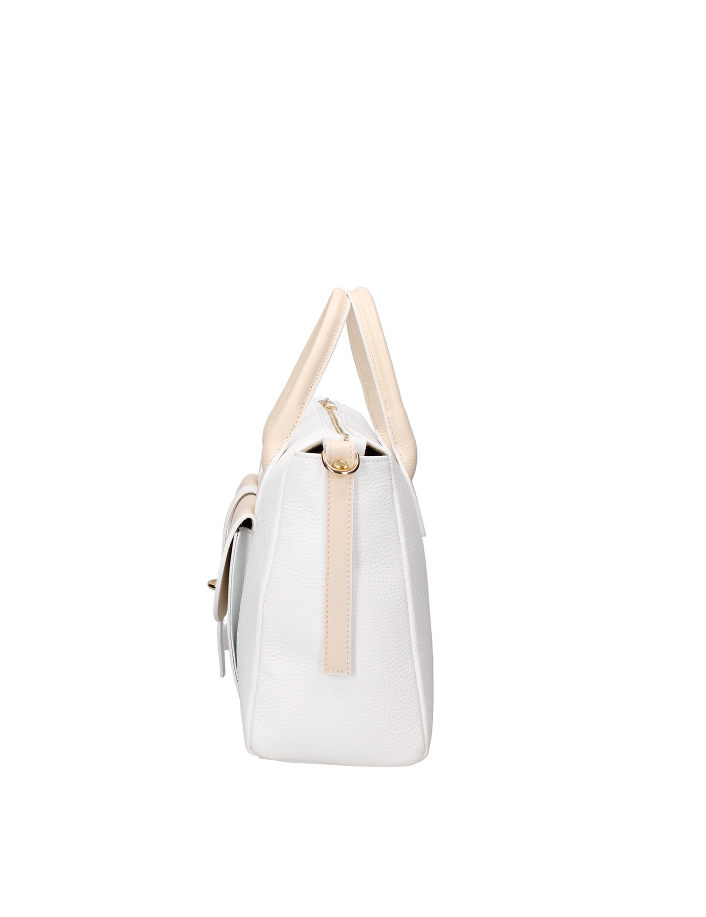 Borsa a Mano in Dollaro Leather Bianco