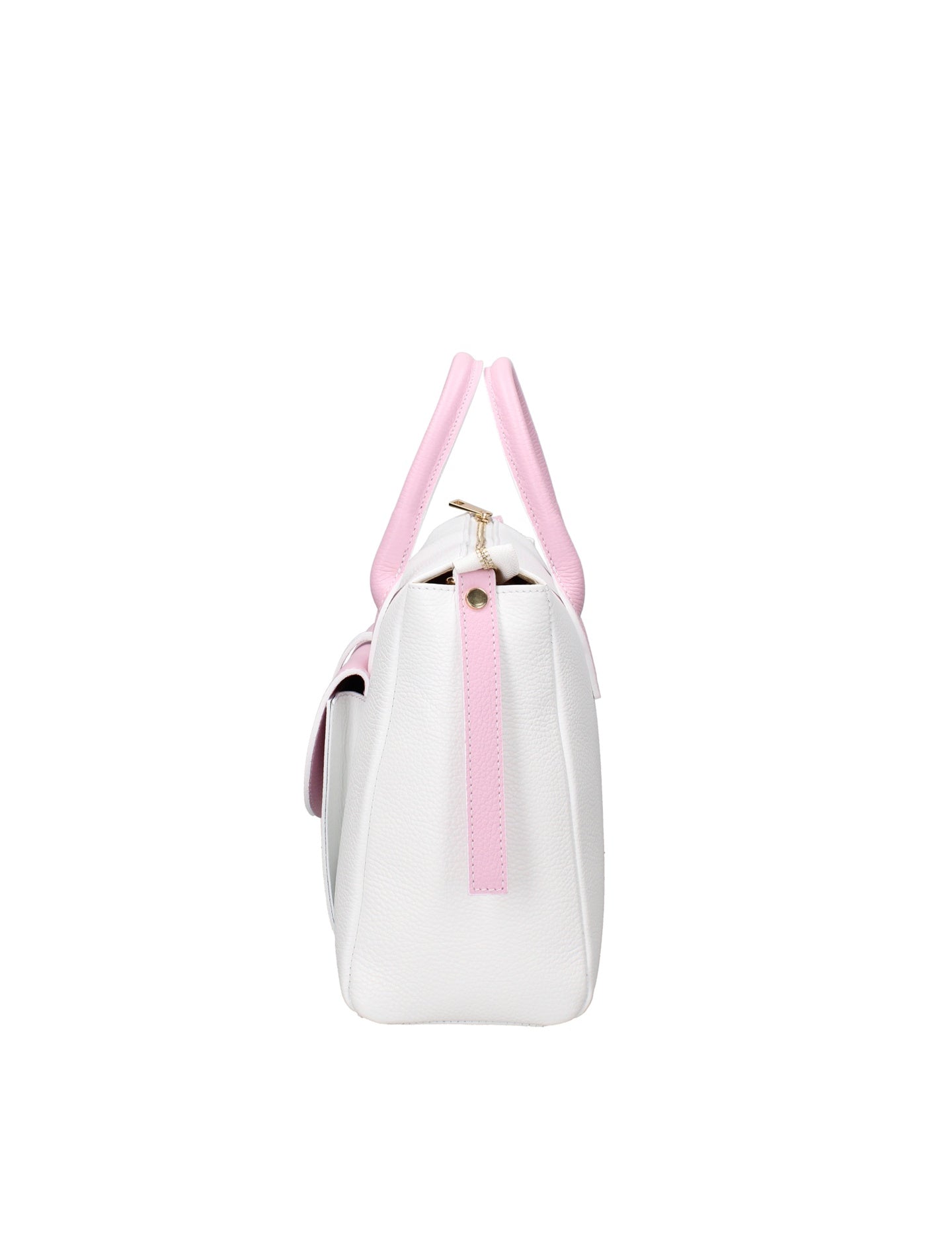 Borsa a Mano in Dollaro Leather Bianco