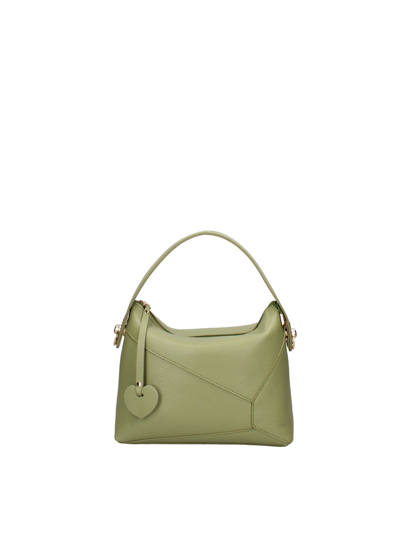Borsa a Mano in Dollaro Leather Verde