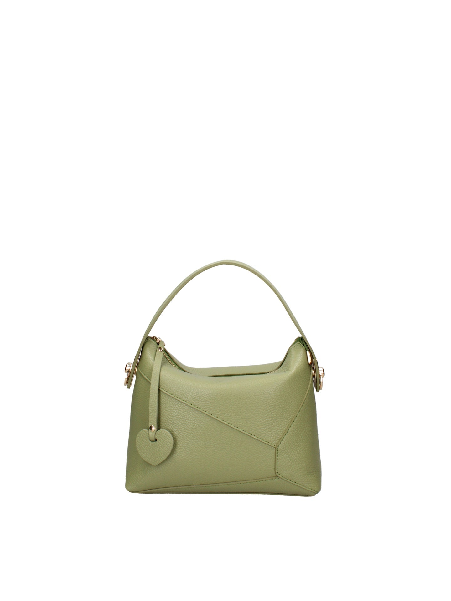 Borsa a Mano in Dollaro Leather Verde