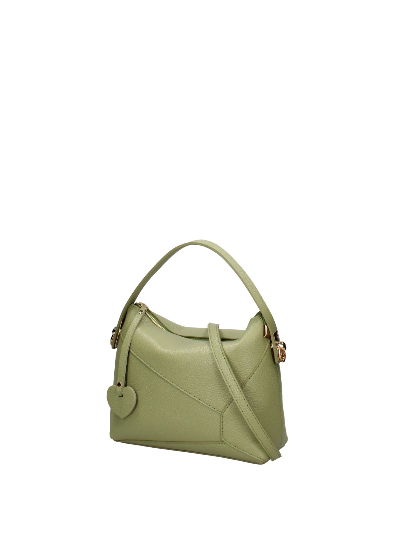 Borsa a Mano in Dollaro Leather Verde