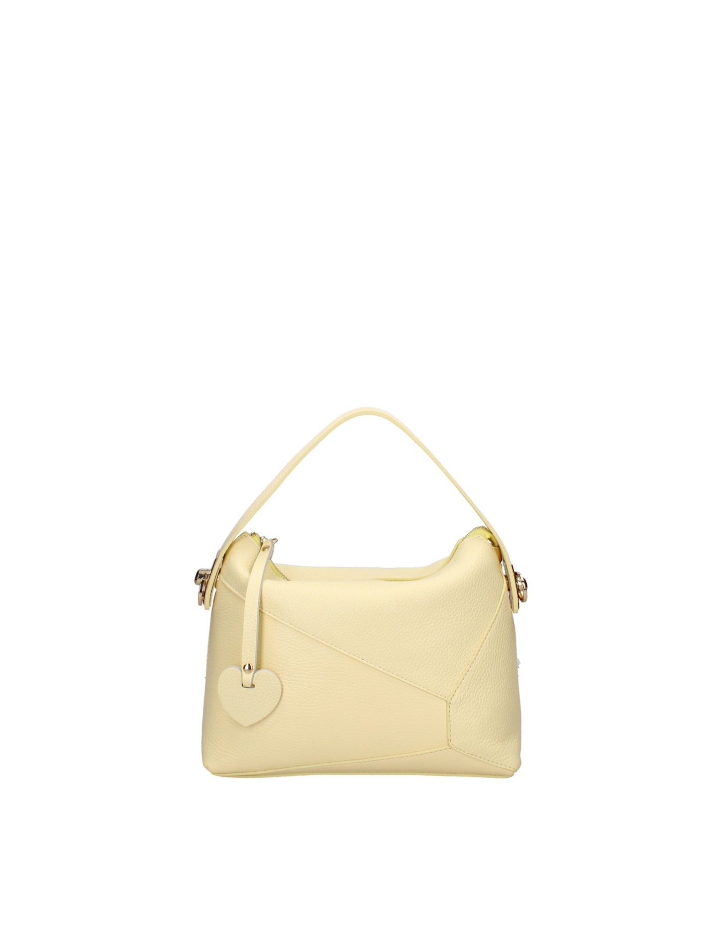 Borsa a Mano in Dollaro Leather Giallo