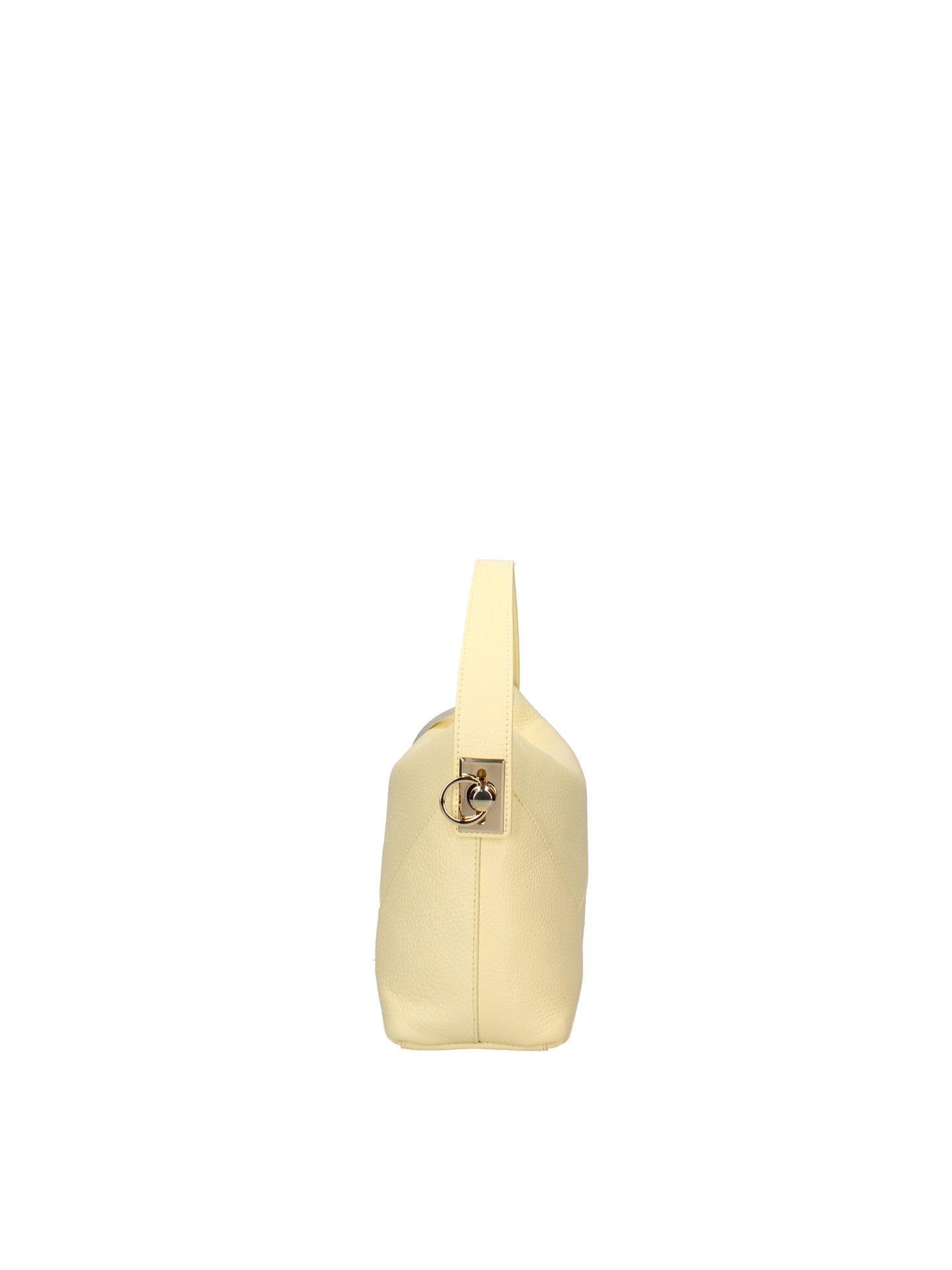 Borsa a Mano in Dollaro Leather Giallo