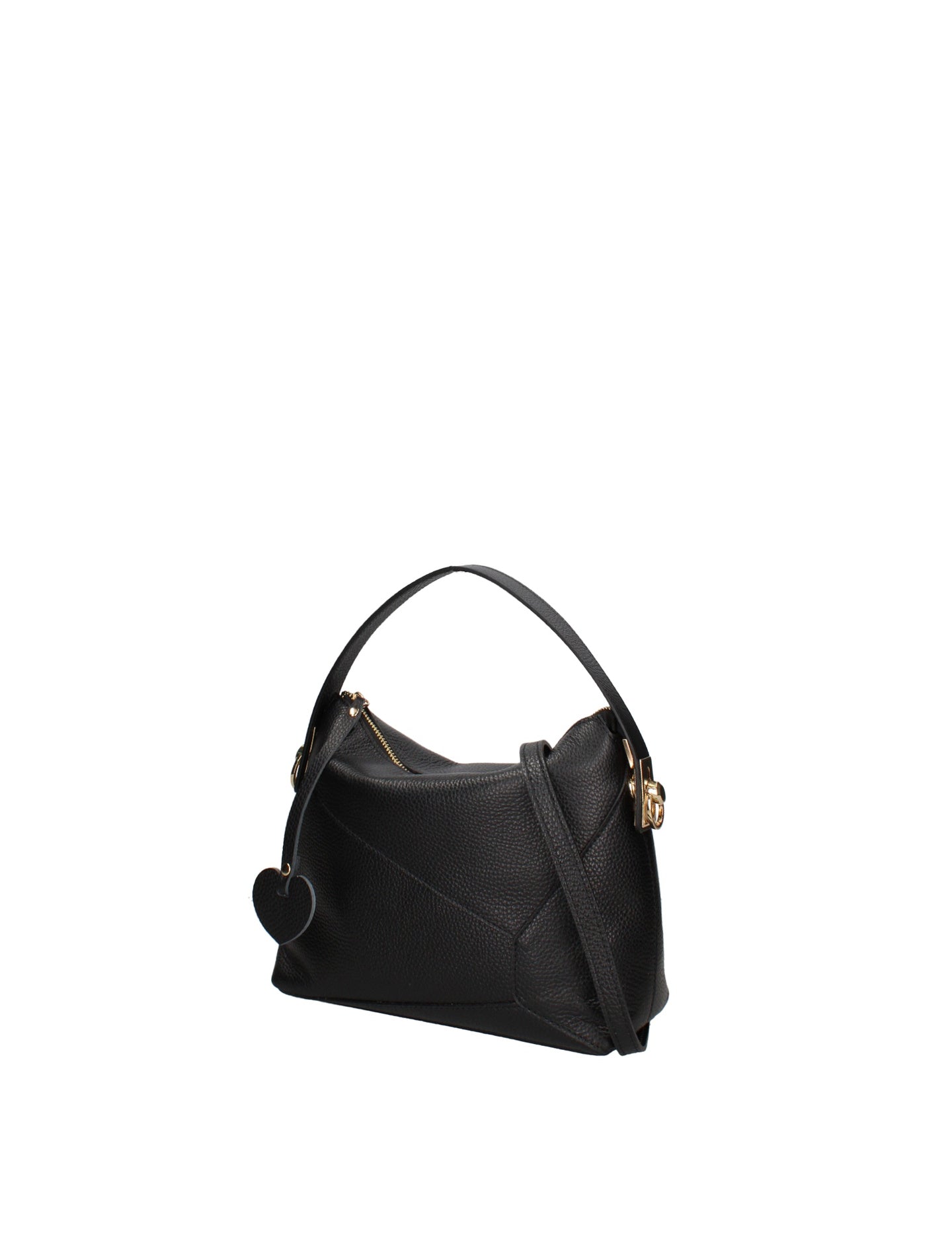 Borsa a Mano in Dollaro Leather Nero