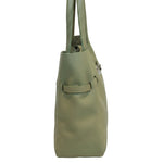 Borsa a Tracolla in Dollaro Leather Verde