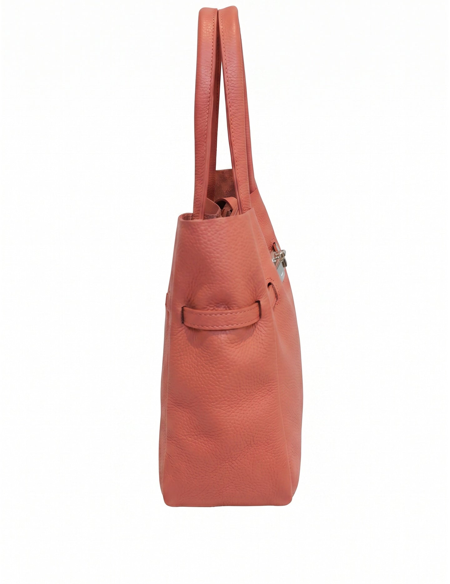 Borsa a Tracolla in Dollaro Leather Salmone