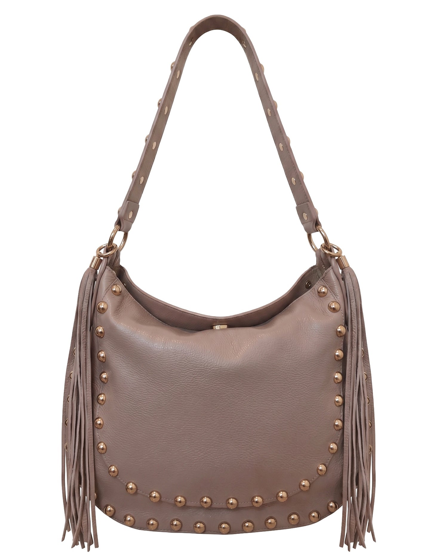 Borsa a Spalla in Dollaro Leather Rosa