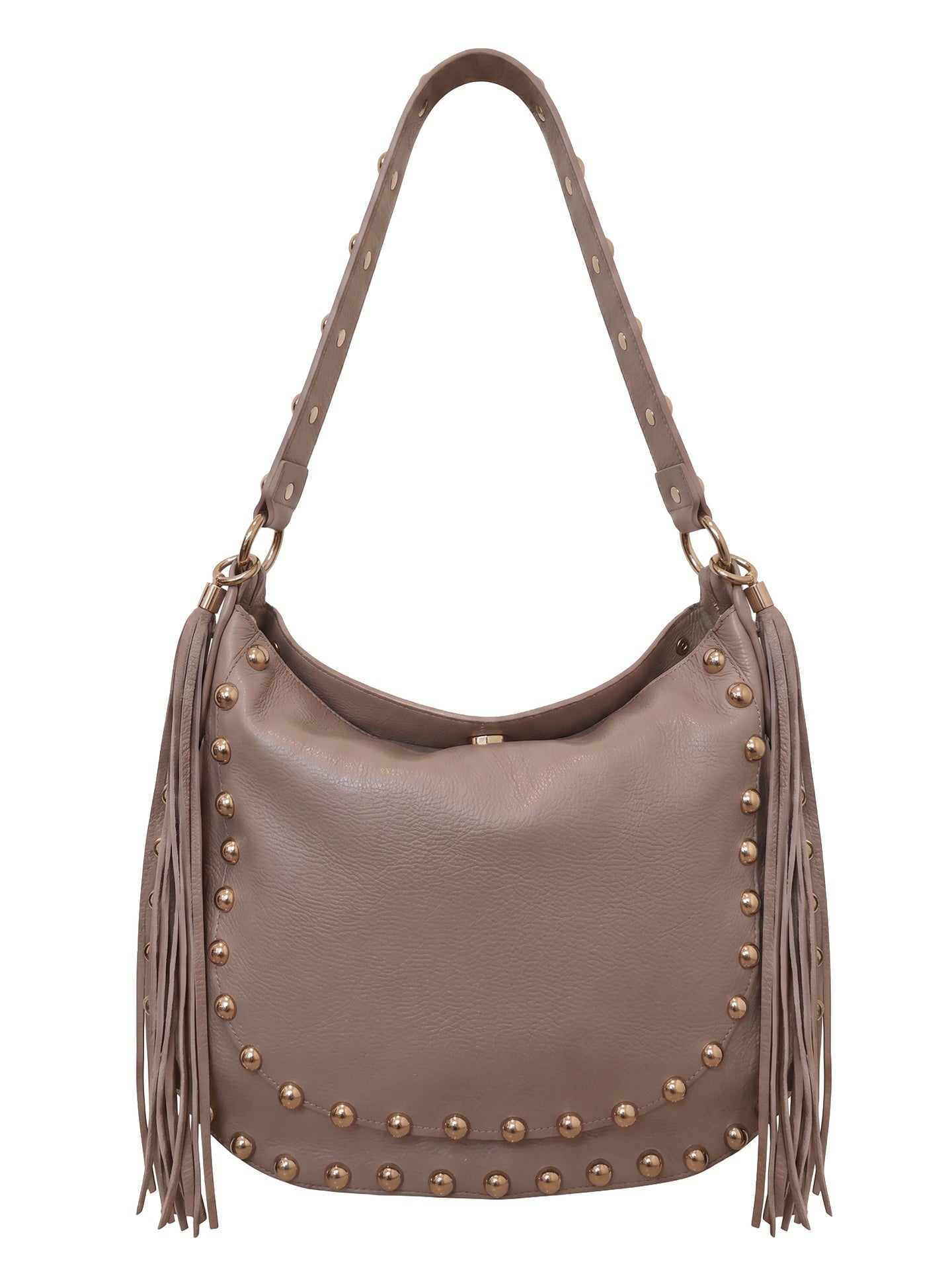 Borsa a Spalla in Dollaro Leather Rosa