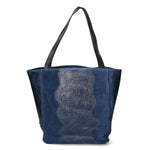 Domitilla Borsa a spalla da donna Pelle stampata lizard 80024-BLU Gave Lux