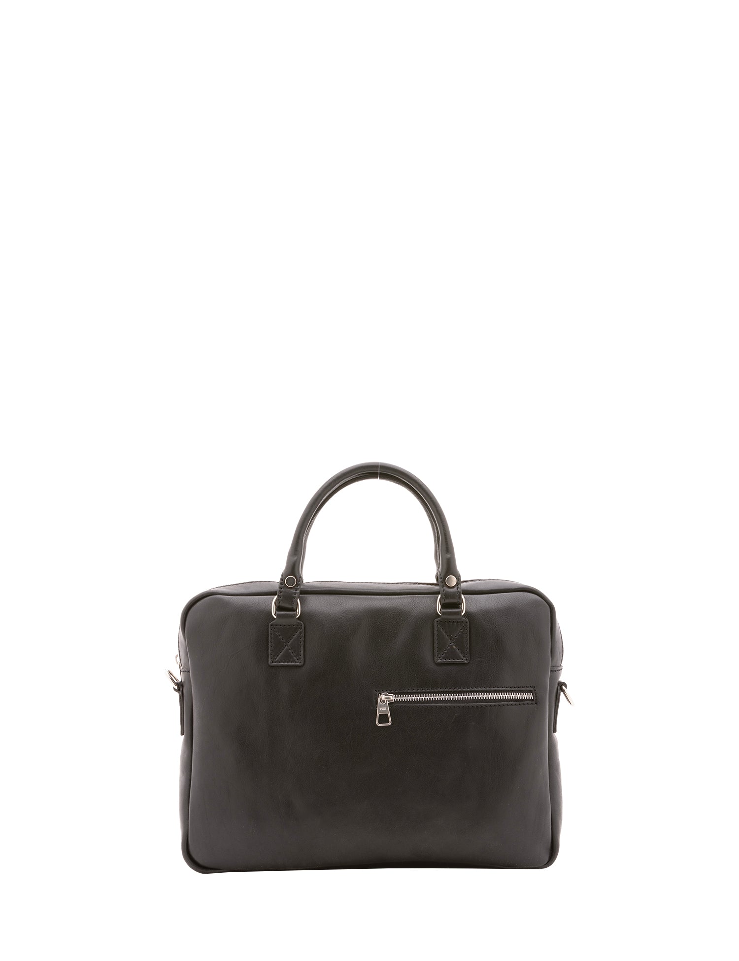 Borsa a mano unisex in vera pelle Made in Italy 4318-NERO Alessia Firenze