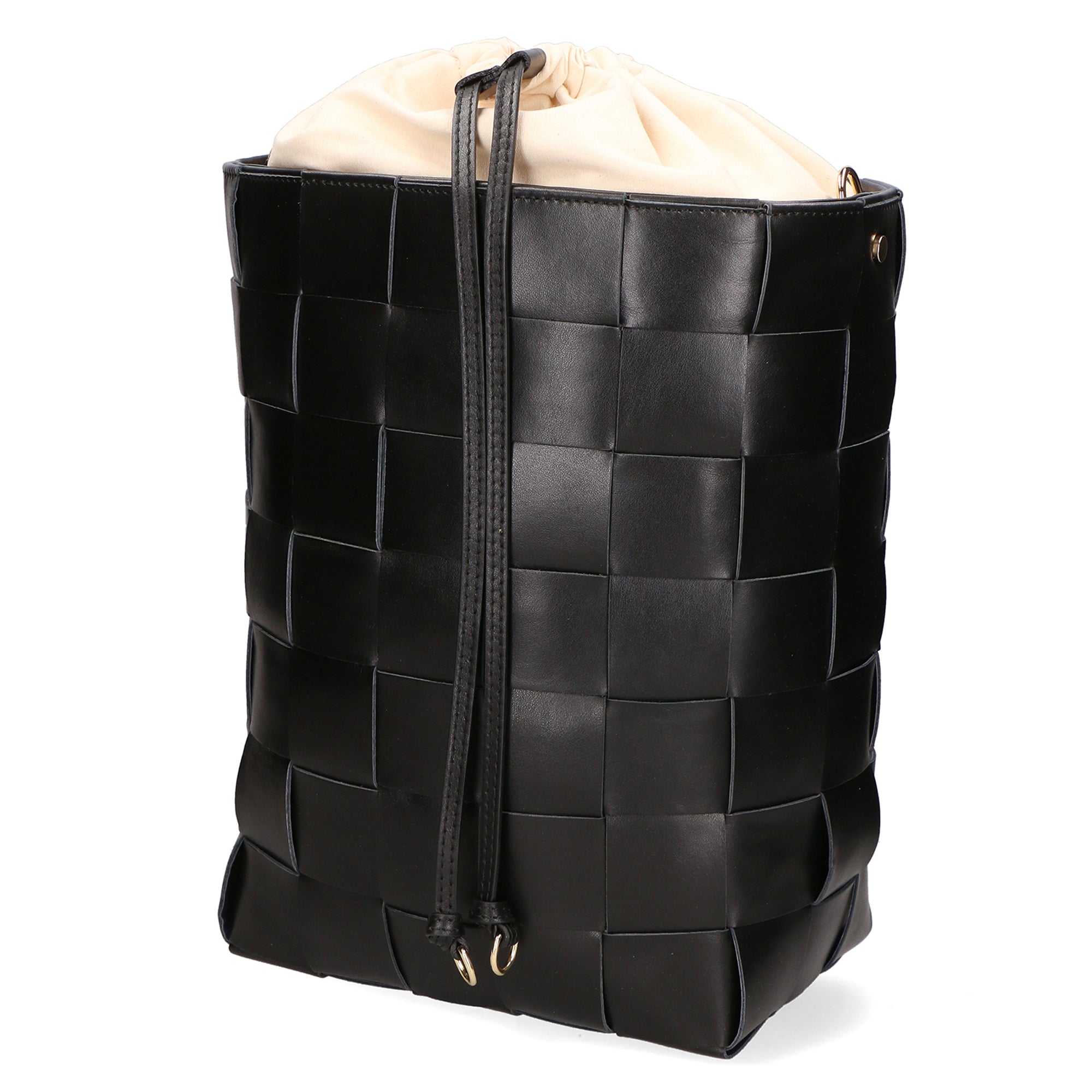 Borsa a tracolla da donna 100% pelle MYB-7054-SS-NERO+BEIGE My Best Bag