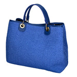 Amanda Borsa a mano da donna Vera pelle e paglia 05168-530 D22 BLUETTE Gave Lux