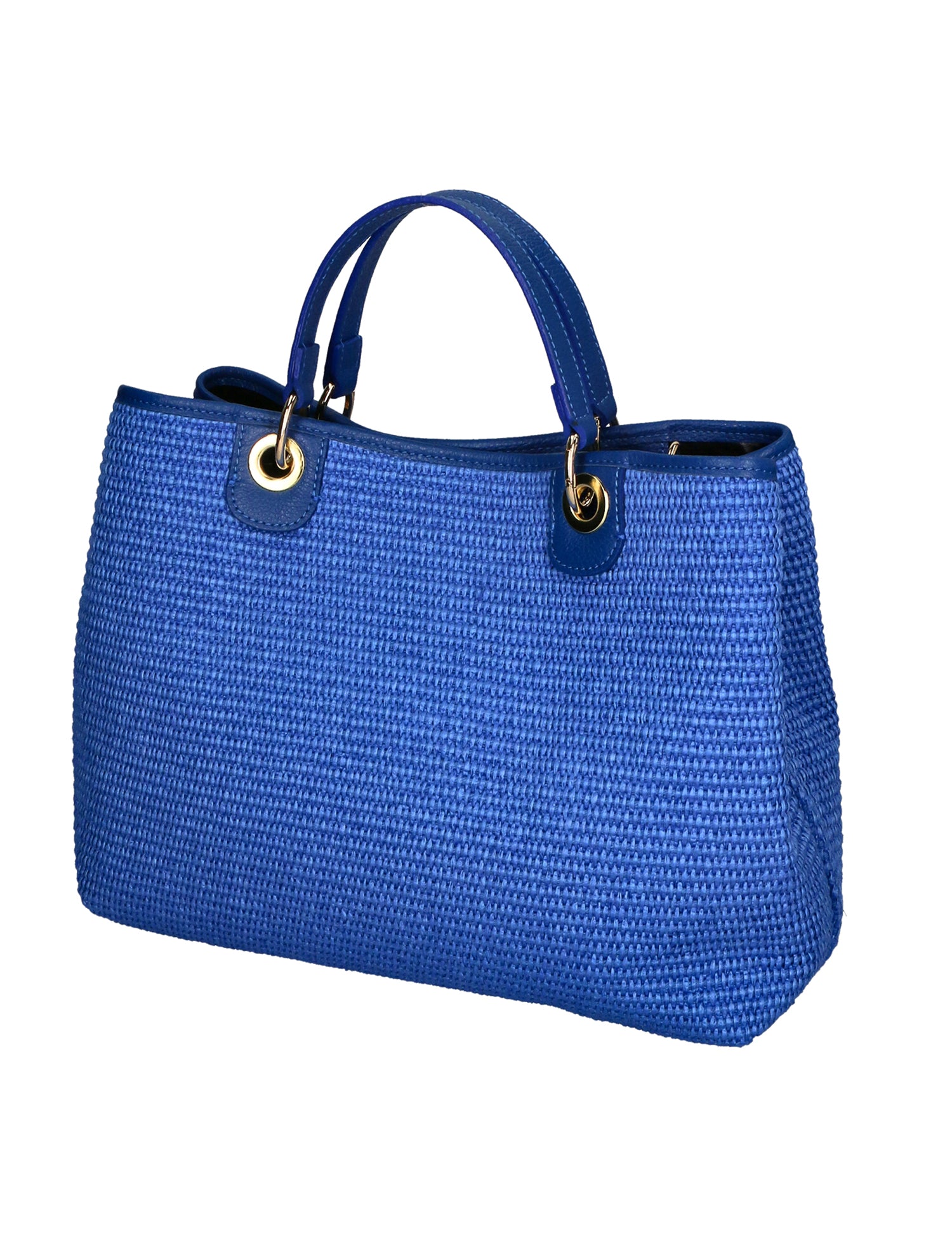 Amanda Borsa a mano da donna Vera pelle e paglia 05168-530 D22 BLUETTE Gave Lux