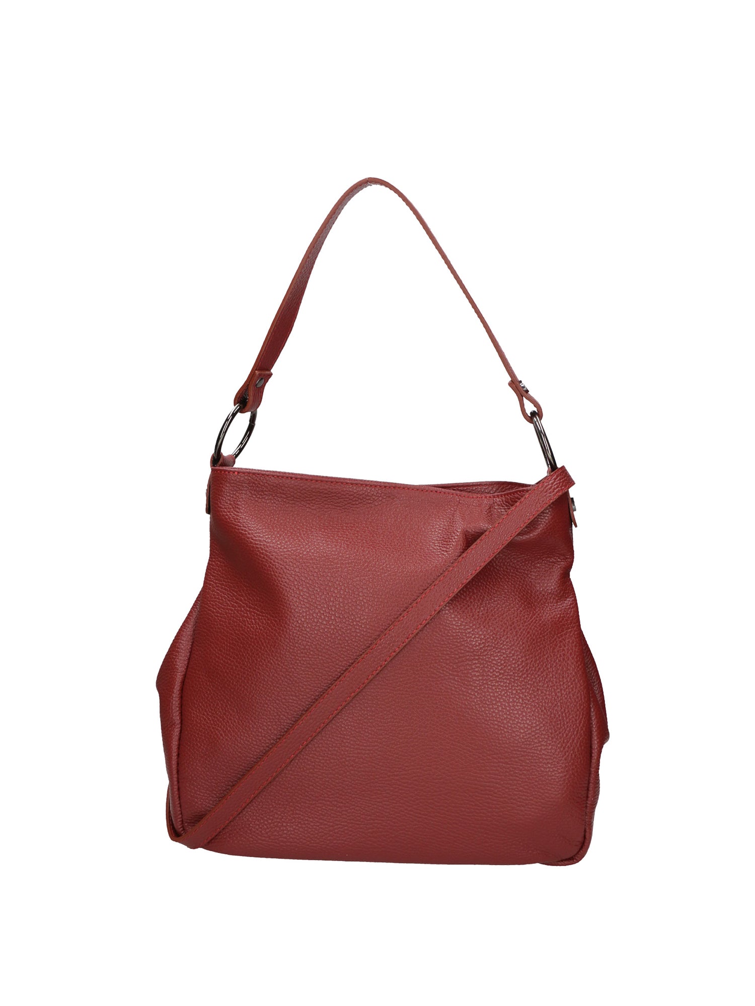 Bea Borsa a spalla da donna 100% pelle 05710-D10 ROSSO SCURO DARK RED Gave Lux