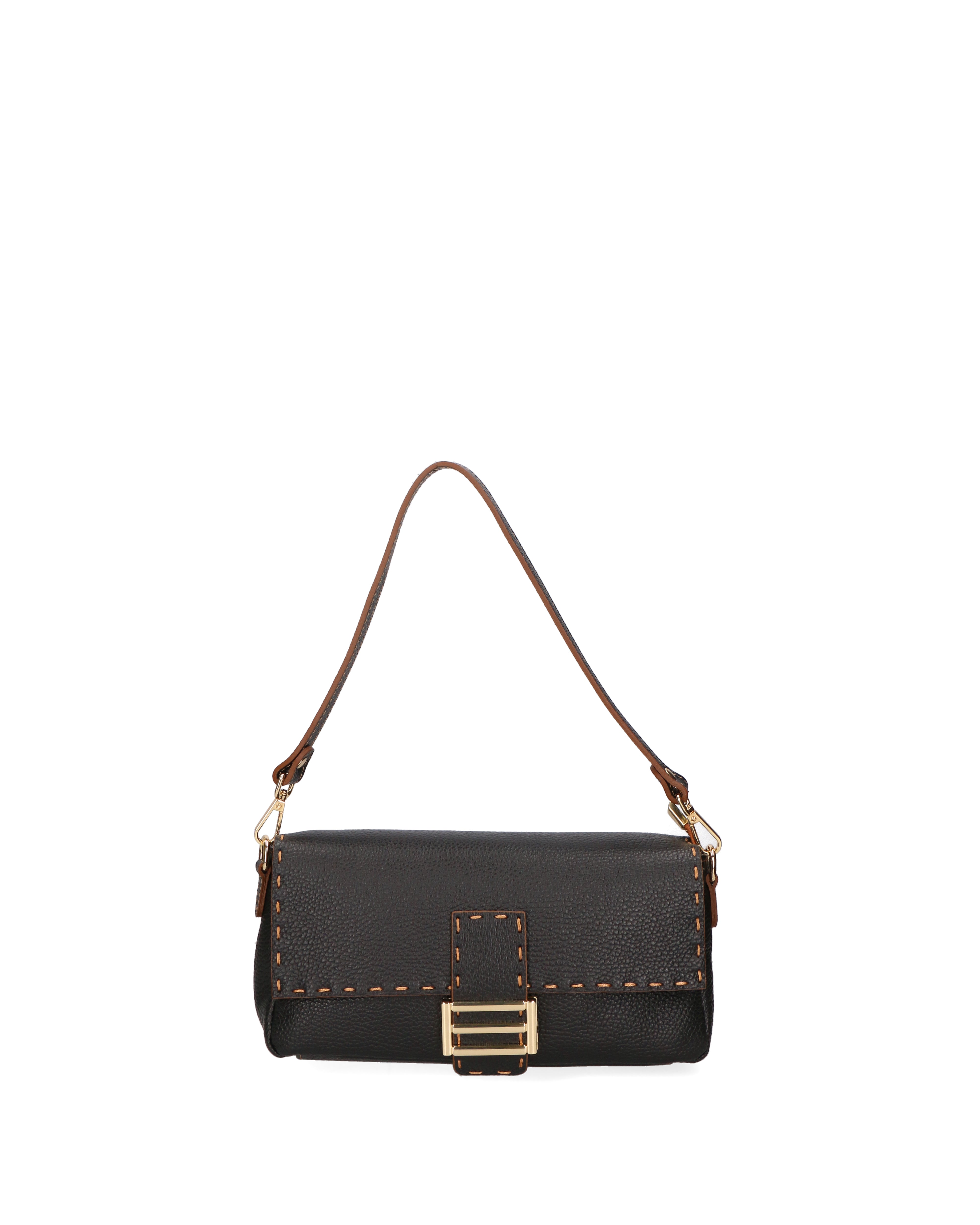 Wally Borsa a spalla da donna Vera pelle 06869-D28 NERO Gave Lux