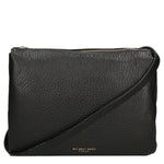 Borsa a tracolla da donna 100% pelle MYB-6049-FW-D28 NERO BLACK My Best Bag