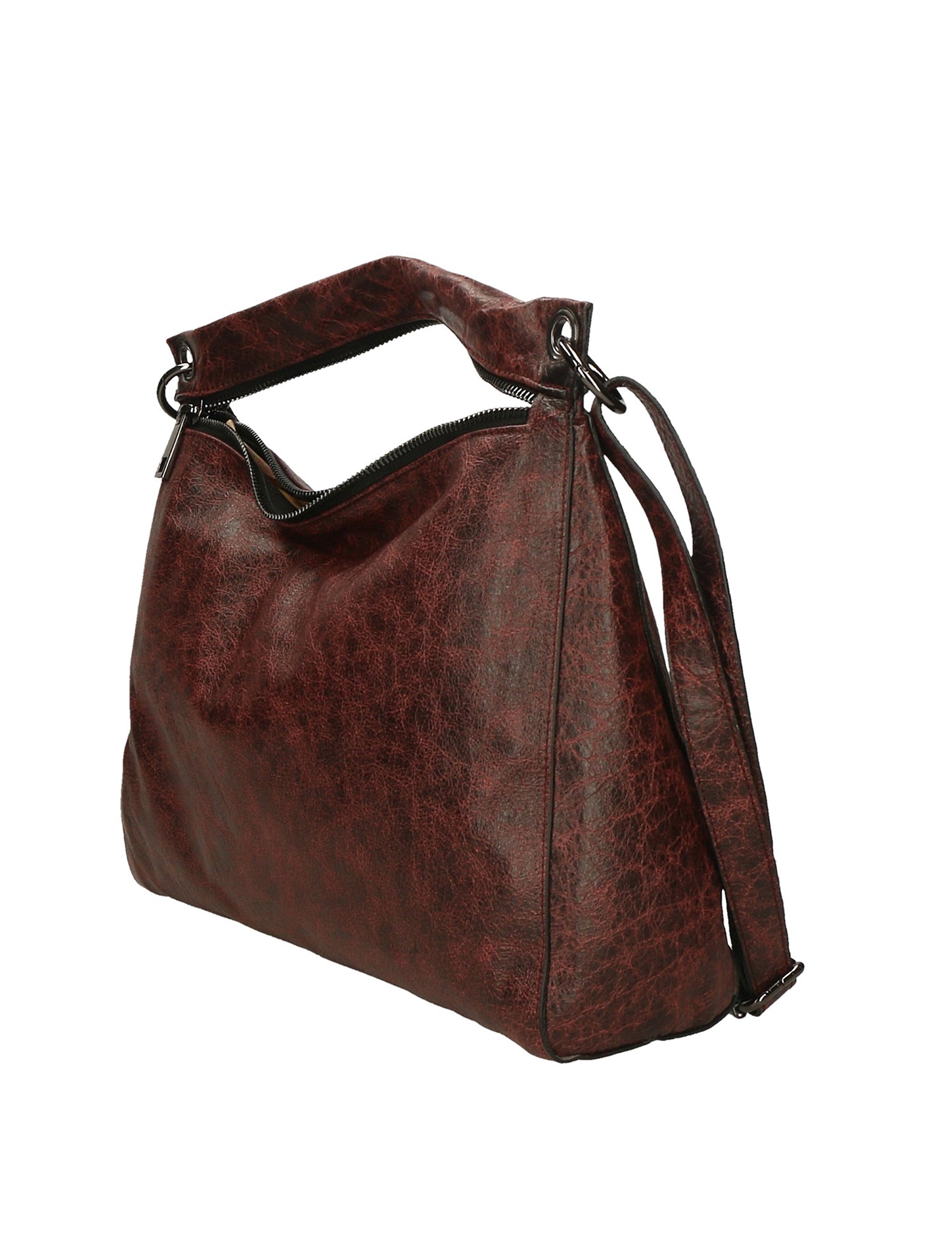 Ondina Borsa a spalla da donna Vera pelle 6569-BORDO BORDEUX Gave Lux