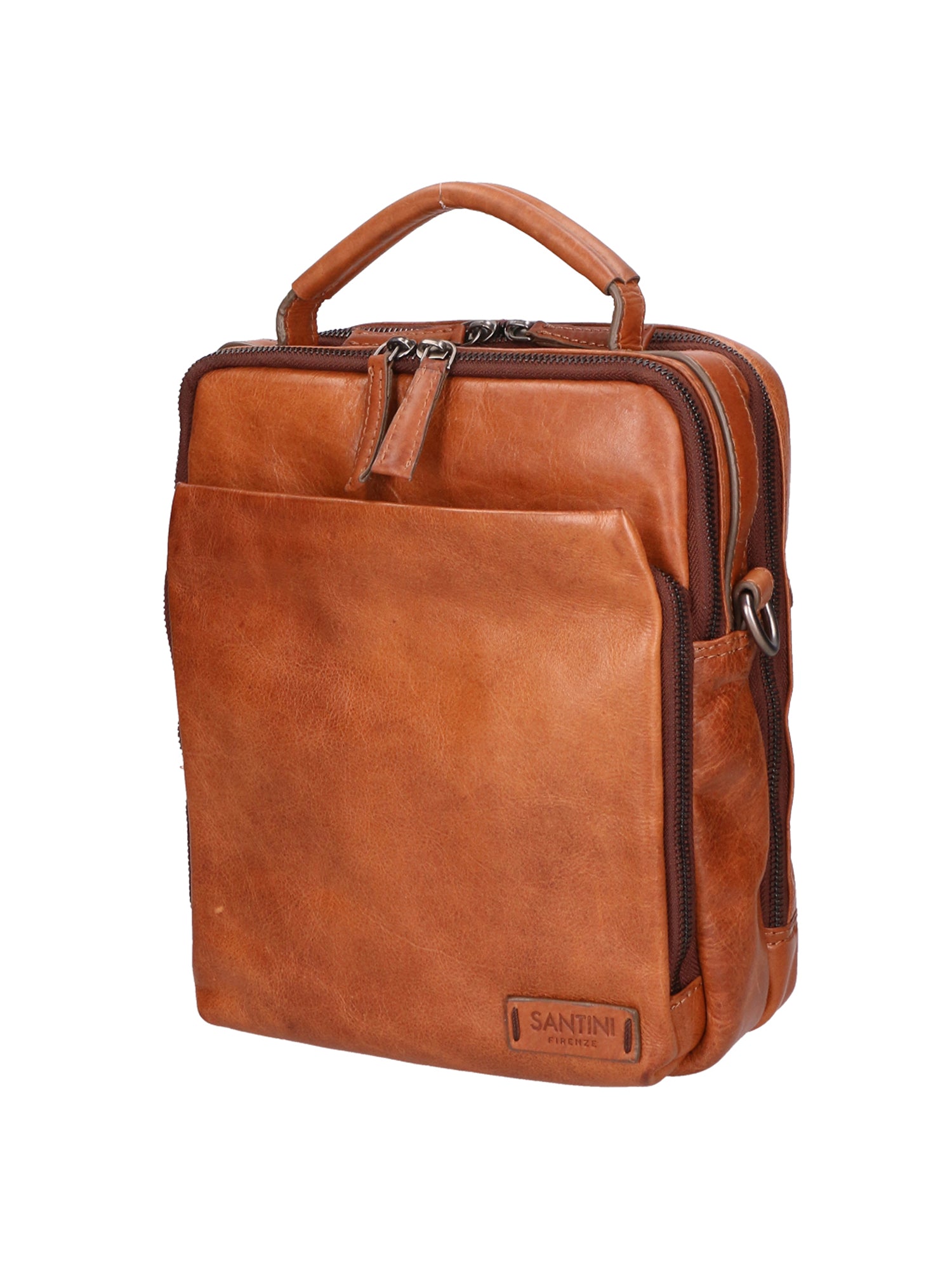 Borsa a mano unisex in vera pelle 100% Made in Italy SN5861647-TAN Santini Firenze