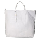 Borsa a mano da donna Vera pelle stampata coccodrillo MYB-7043-SS-S01 BIANCO My Best Bag