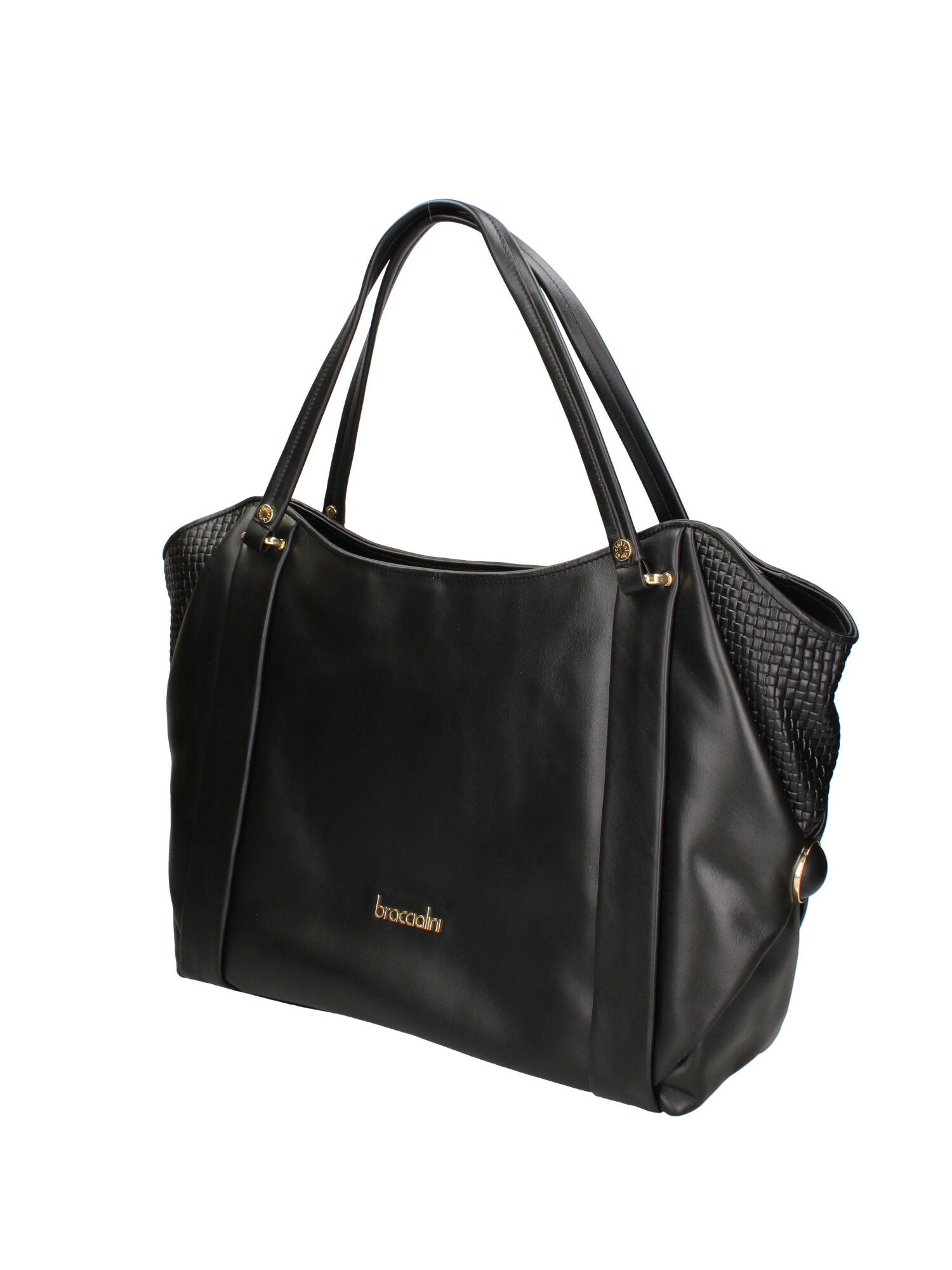 Valoria Ultra Borsa a spalla da donna 100% vera pelle B17203-NERO Braccialini