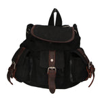 Micaela ZG3006-NERO BLACK Zaino unisex in canvas e vera pelle Gave Lux