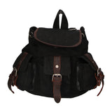 Micaela ZG3006-NERO BLACK Zaino unisex in canvas e vera pelle Gave Lux