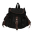 Micaela ZG3006-NERO BLACK Zaino unisex in canvas e vera pelle Gave Lux