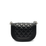 Borsa a mano da donna 100% PVC FLAT ZOE-BLACK + OFF SILVER Marc Ellis