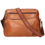 Borsa a tracolla unisex in vera pelle 100% pelle di vacchetta SN5862747-TAN Santini Firenze